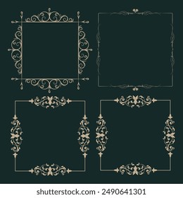 calligraphic border collection unique design