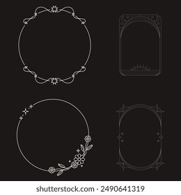 diseño único de colección de borde caligráfico