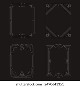 diseño único de colección de borde caligráfico