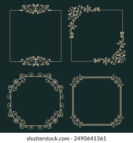 calligraphic border collection unique design