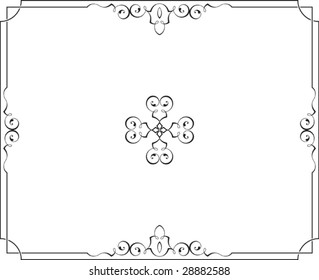 Calligraphic Border, Frame, Center Piece Designs