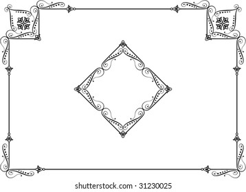 Kalligrafische Grenze, Rahmendesigns