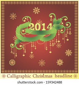 Calligraphic Christmas headline