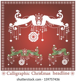 Calligraphic Christmas headline