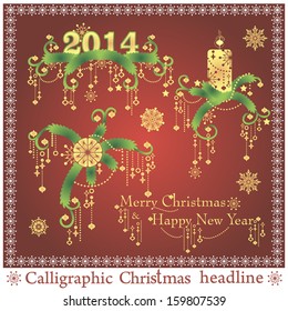 Calligraphic Christmas headline