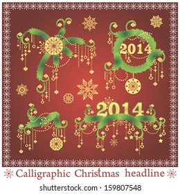 Calligraphic Christmas headline