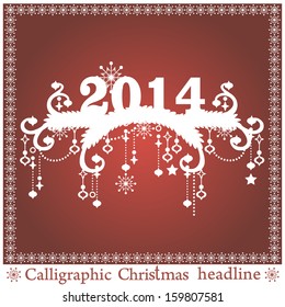 Calligraphic Christmas headline