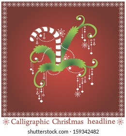 Calligraphic Christmas sweet