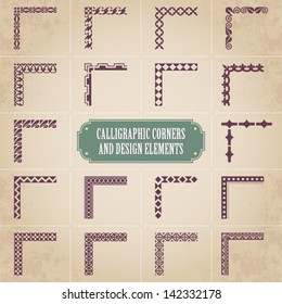 Calligraphic corners and design elements