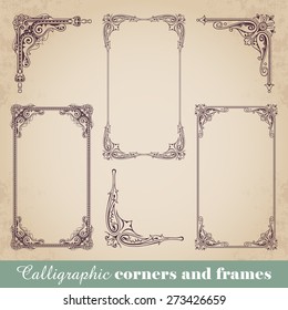 Calligraphic corners and frames