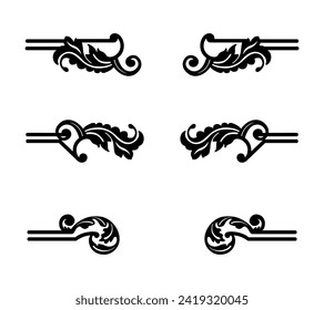 Calligraphic corners and text dividers	