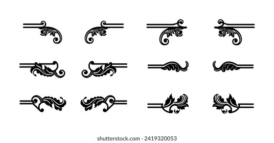 Calligraphic corners and text dividers	