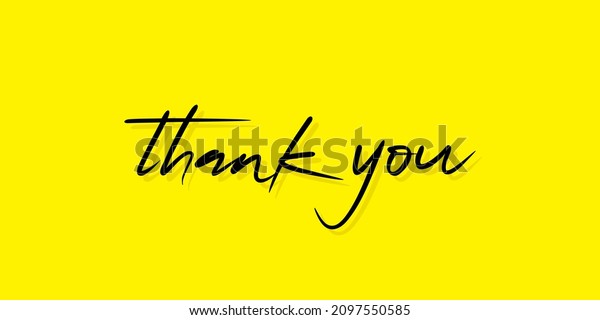 Calligraphic Creative Template Design Thank You Stock Vector (Royalty ...