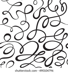 calligraphic curved lines pattern