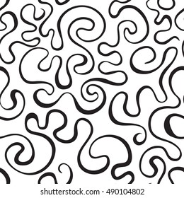 calligraphic curved lines pattern