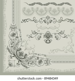 calligraphic decorative corner for certificate