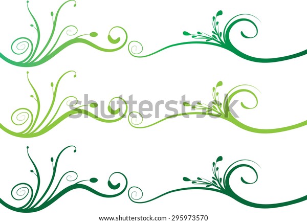 Calligraphic decorative\
element with line