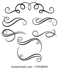 Calligraphic Decorative Elements.