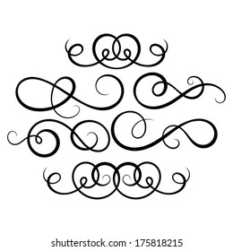 Calligraphic decorative elements.