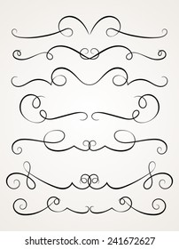 Calligraphic decorative elements.