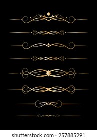 Calligraphic decorative elements.