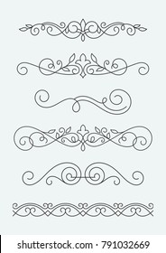 Calligraphic decorative elements.