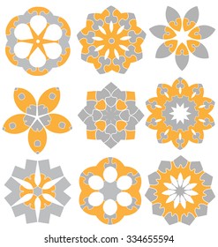 Calligraphic decorative elements for creative design tasks