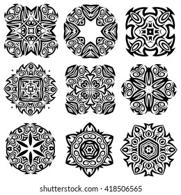 Calligraphic decorative elements for creative design tasks