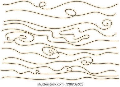 Calligraphic decorative elements with line