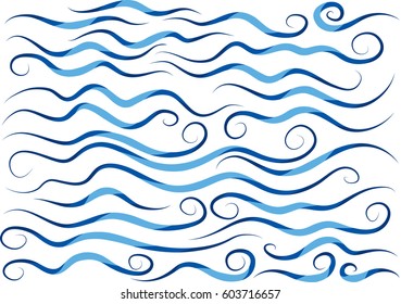 Calligraphic decorative elements with line