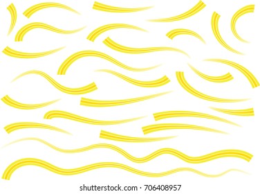 Calligraphic decorative elements with lines
