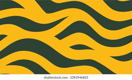 Calligraphic decorative elements with lines. Hand drawn waves. Abstract wave lines pattern. Abstract tiger background. Vector illustration. Fluid 2D illustration of modern movement. Seamless.