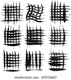 Calligraphic decorative elements and photomasks for creative design work