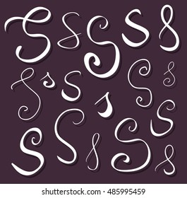 Calligraphic decorative letter S