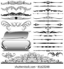 calligraphic design and decoration elements