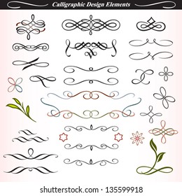 Calligraphic Design and Decorative Elements.
Ideal for creative layout, greeting cards, invitations, books, brochures, stencil and many more uses.