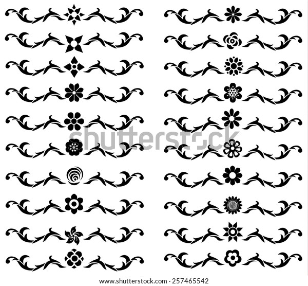 calligraphic design element of flower and floral,\
decoration of end page\
marks