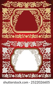 Calligraphic Design, Element Ornate Vector, Frame with Thai Ornament.
