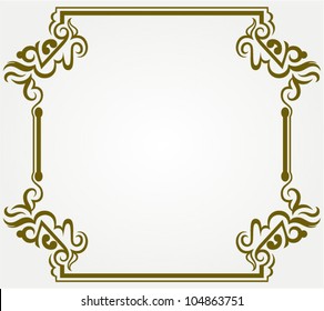 Calligraphic design element and page decoration