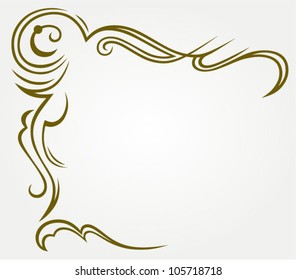 Calligraphic design element and page decoration