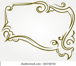 Calligraphic design element and page decoration