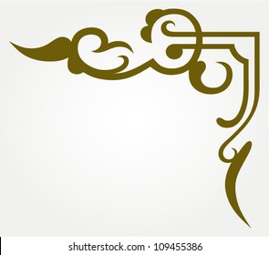 Calligraphic design element and page decoration