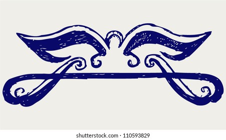 Calligraphic design element and page decoration