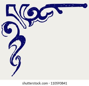 Calligraphic design element and page decoration