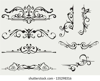 Calligraphic design element and page decoration