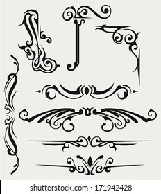 Calligraphic design element and page decoration