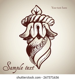 Calligraphic design element and page decoration