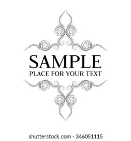 Calligraphic design element. Element for page decoration.