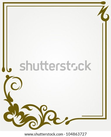 Calligraphic design element and page decoration