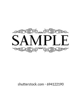 Calligraphic design element. Vector angle